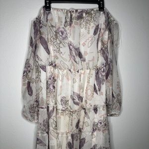 Cream and Boho off-shoulder midi dress